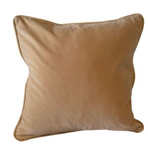 Solid Camel Velvet Pillow Cover – Upholstery Grade – 20x20